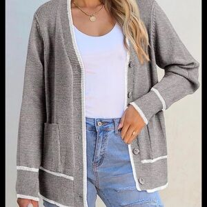 Elegant Gray Women's Cardigan by [Brand]
